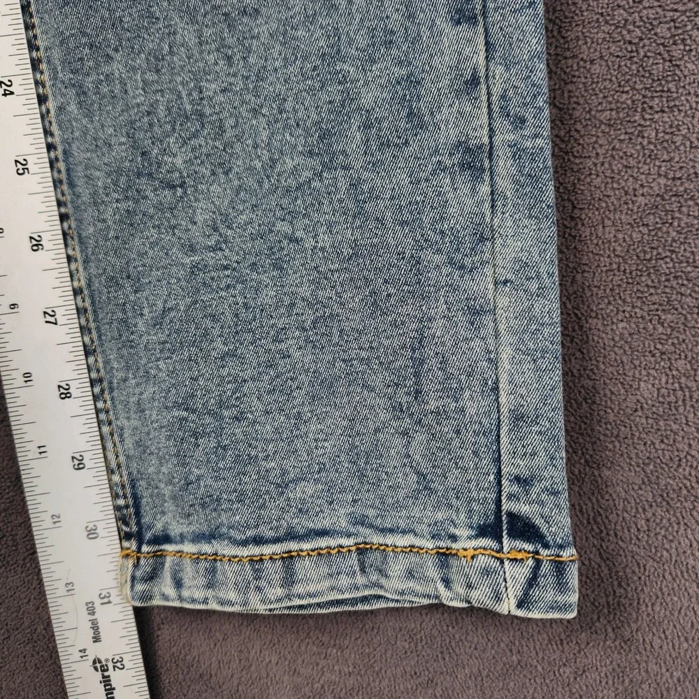 Benjamin Black Slim Fit Jeans Mens 32x32 Blue Faded Acid Wash Stretch Denim NEW‎